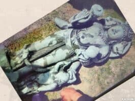 Ancient sculpture found from river Jhelum in Pulwama’s Kakapora
