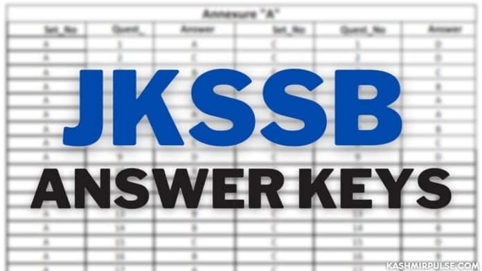 JKSSB Answer Keys