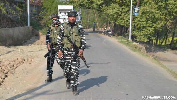 CRPF men during a gunfight in Kashmir