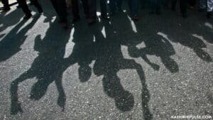 AIP protests in Srinagar to demand release of MP Engineer Rashid, other political prisoners