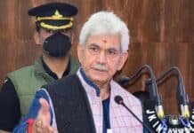 LG Sinha chairs high-level security review; Orders heightened alert across Kashmir Jammu and Kashmir Lieutenant Governor, Manoj Sinha