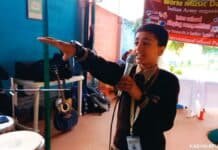 RapKid Arfat performs in his school in Pulwama RapKid Arfat