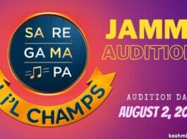 Auditions for Sa Re Ga Ma Pa Little Champs being conducted in Jammu