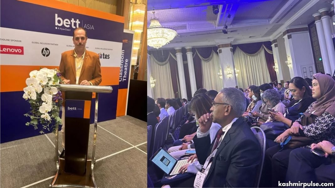 Dolphin International School Chairman Mr Mohammad Farooq Fazili speaking at BETT Asia Awards 2023