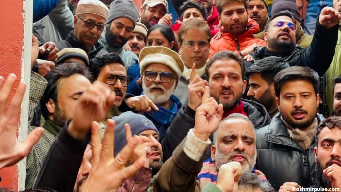 National Conference leaders staged a peaceful protest against Poonch civilian deaths National Conference leaders staged a peaceful protest against Poonch civilian deaths