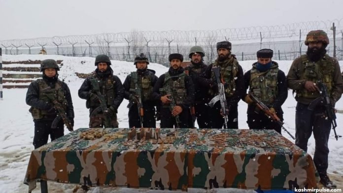 Security forces in Kupwara recover ammunition and warlike stores