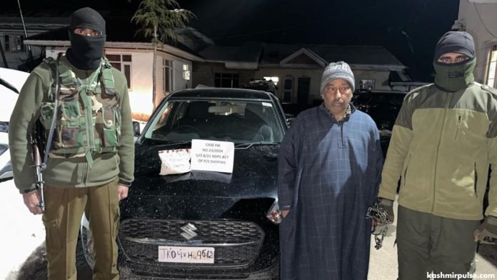 J&K Police apprehends drug peddler in Shopian with 'Heroin-like substance'