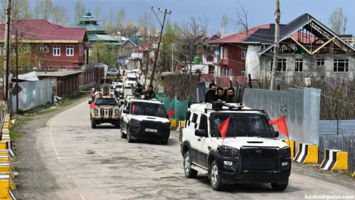 Police and CAPF conduct flag marches across Kashmir including Pulwama