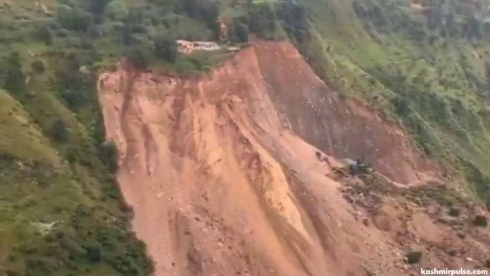 Hilltop of the sliding area at Dandote Hilltop of the sliding area at Dandote