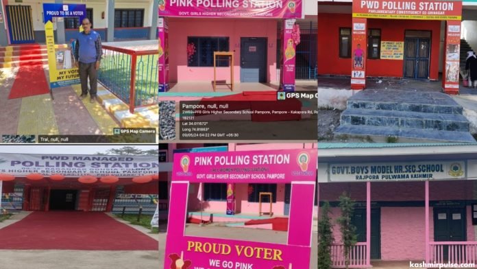 Pink Polling Stations in Kashmir Pink Polling Stations in Kashmir