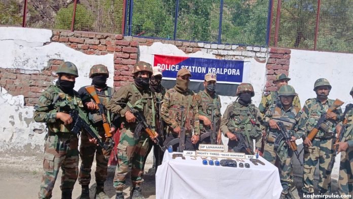 Security forces recover explosives, other arms and ammunition in Kupwara