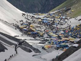 A base camp for Amarnath Yatra