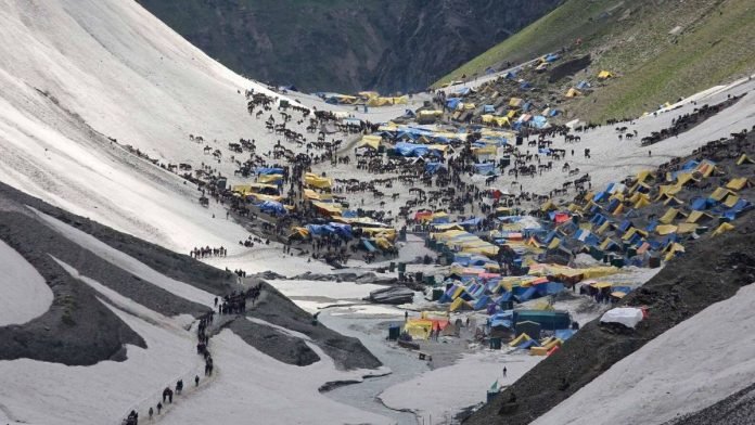 A base camp for Amarnath Yatra