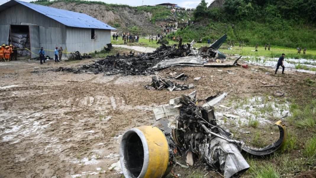 18 killed in plane crash during takeoff at Kathmandu airport