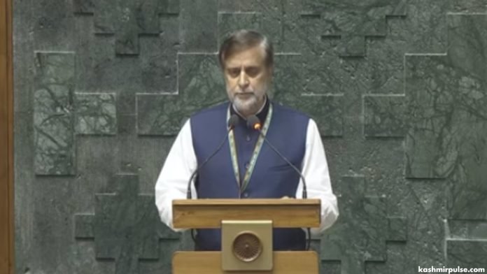 NC leader Mian Altaf in Parliament NC leader Mian Altaf