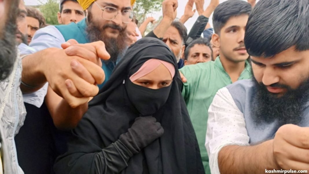 Sugra Barkati during election campaign for her father Sarjan Barkati