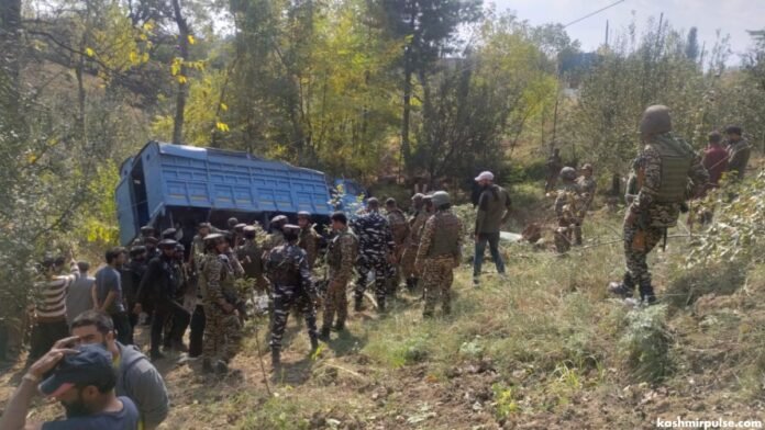 CRPF truck skids off road in Budgam, several personnel injured