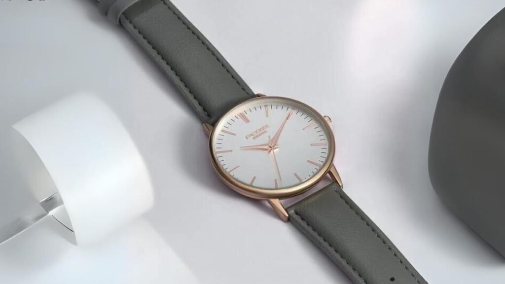 Sonata Poze Quartz Analog White Dial Leather Strap Watch for Men