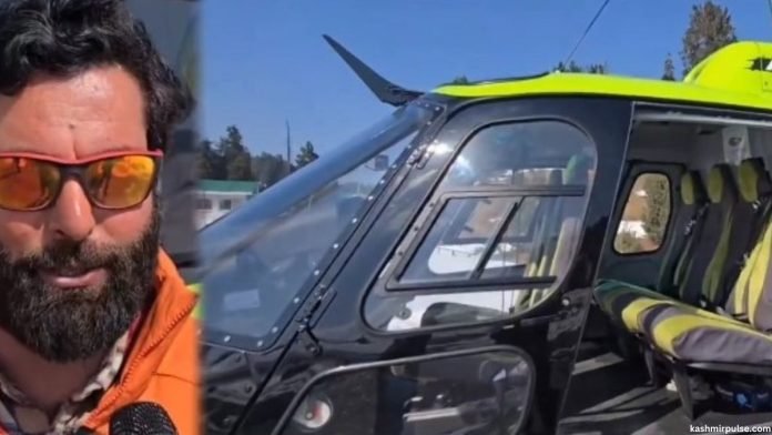 Majeed Bakshi's helicopter rides offer stunning views of Gulmarg Majeed Bakshi's helicopter rides offer stunning views of Gulmarg