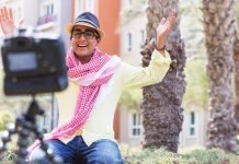 Maximizing social media engagement with short-form video content A man shooting his vlog