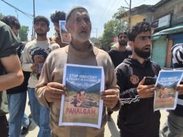 BJP’s Pulwama unit organized a protest rally, condemning the killings