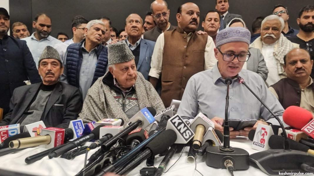 CM Omar Abdullah adresses media at SKICC in Srinagar after All-Party Meeting on Pahalgam civilian killings