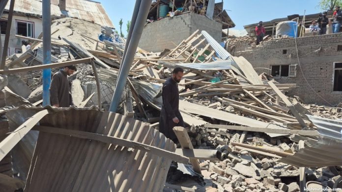 House of active LeT militant razed in Pulwama House of active LeT militant razed in Pulwama