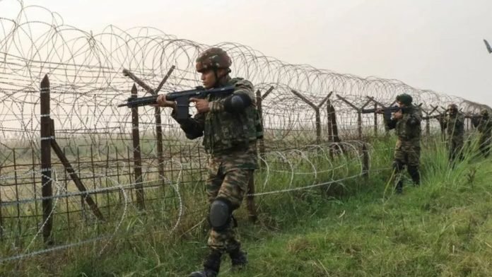 Indian soldiers guarding the Line of Control Indian soldiers guarding the Line of Control