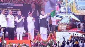 PM Modi flags off Amritsar Shri Mata Vaishno Devi Katra Vande Bharat train