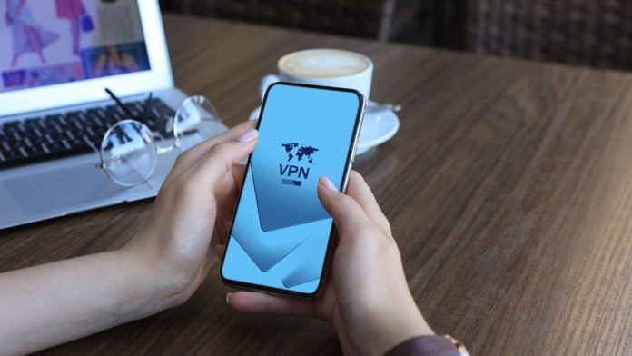 Virtual Private Network (VPN) app on a smart phone