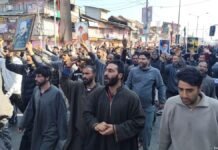 Massive protests in Budgam over killing of Iran’s Supreme Leader Massive protests in Budgam over killing of Iran’s Supreme Leader