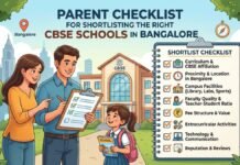 Parent Checklist for Shortlisting the Right CBSE Schools in Bangalore Parent Checklist for Shortlisting the Right CBSE Schools in Bangalore