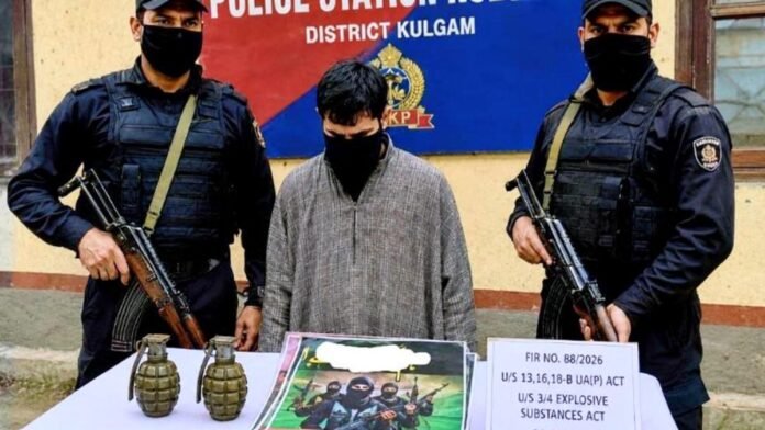 Man held with grenades in Kulgam, booked under UAPA Man held with grenades in Kulgam, booked under UAPA
