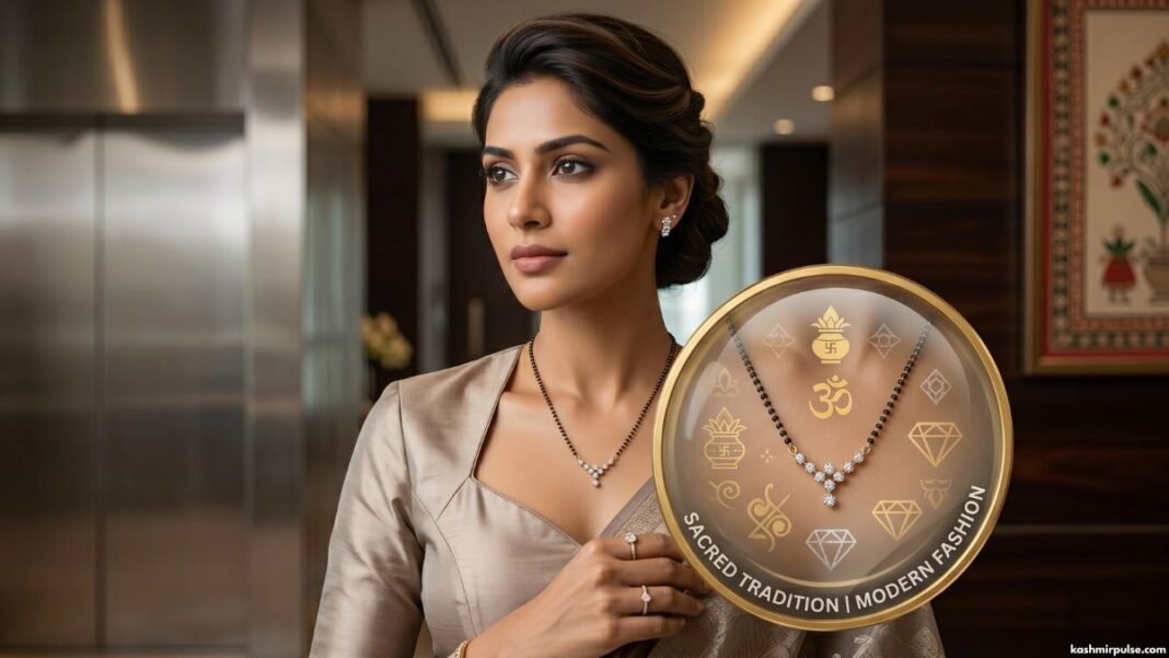 Minimalist Diamond Mangalsutra Perfectly Balances Sacred Tradition with Modern Fashion Minimalist Diamond Mangalsutra Perfectly Balances Sacred Tradition with Modern Fashion