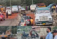 Traffic restored in Beerwah after flash floods washed away Sukhnag diversion Traffic restored in Beerwah after flash floods washed away Sukhnag diversion