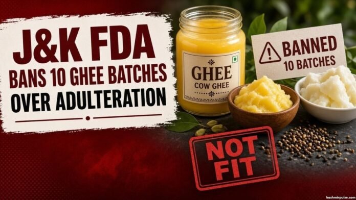 J&K FDA bans 10 ghee batches over adulteration with vegetable fat