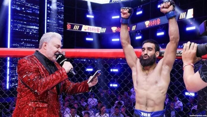 Kashmir’s MMA fighter Owais Yaqoob during his fight at BRAVE CF 107 Kashmir’s MMA fighter Owais Yaqoob during his fight at BRAVE CF 107