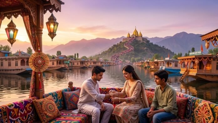 Raksha Bandhan observed across Kashmir as devotees throng Shankaracharya Temple Raksha Bandhan observed across Kashmir as devotees throng Shankaracharya Temple