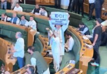 Congress MLAs protest in J&K Assembly, demand Gyanesh Kumar’s removal Congress MLAs protest in J&K Assembly, demand Gyanesh Kumar’s removal