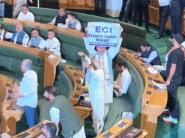 Congress MLAs protest in J&K Assembly, demand Gyanesh Kumar’s removal Congress MLAs protest in J&K Assembly, demand Gyanesh Kumar’s removal