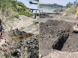 Flood Control Dept demolishes 13 illegal Jhelum ramps in Pulwama