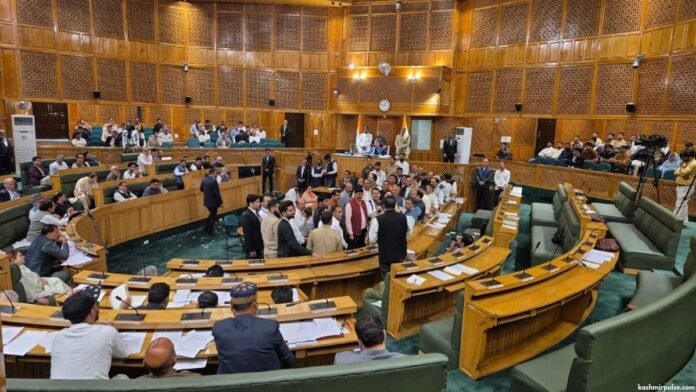 J&K Legislative Assembly during the statehood resolution J&K Legislative Assembly during the statehood resolution