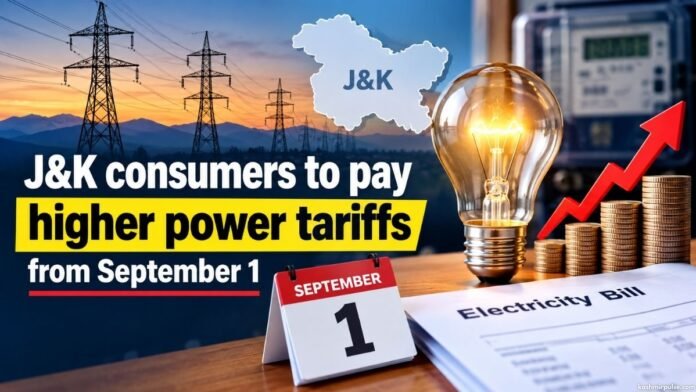 J&K consumers to pay higher power tariffs from September 1