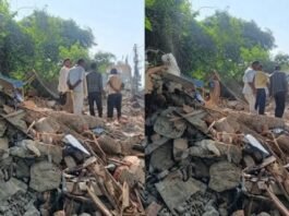 JMC demolishes around 20 shops at Satwari Chowk