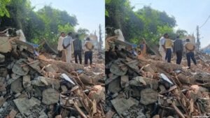 JMC demolishes around 20 shops at Satwari Chowk