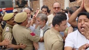 Pawan Khera leads Srinagar protest against CEC Gyanesh Kumar
