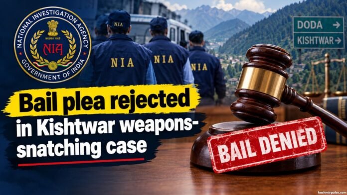 Special NIA Court rejects bail plea of Doda teacher in Kishtwar weapon-snatching case Special NIA Court rejects bail plea of Doda teacher in Kishtwar weapon-snatching case