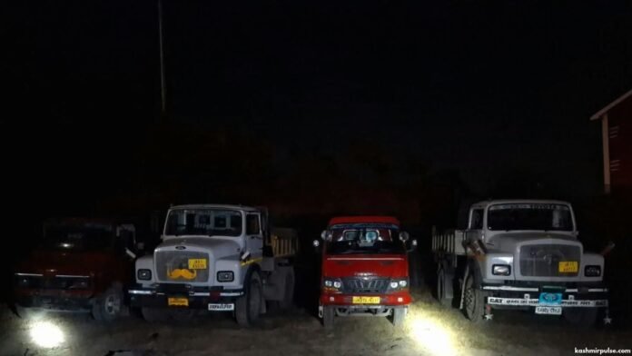 Awantipora Police seize 5 L&T machines, 4 dumpers in illegal mining crackdown