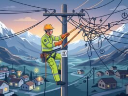 Power officers disconnect electricity supply